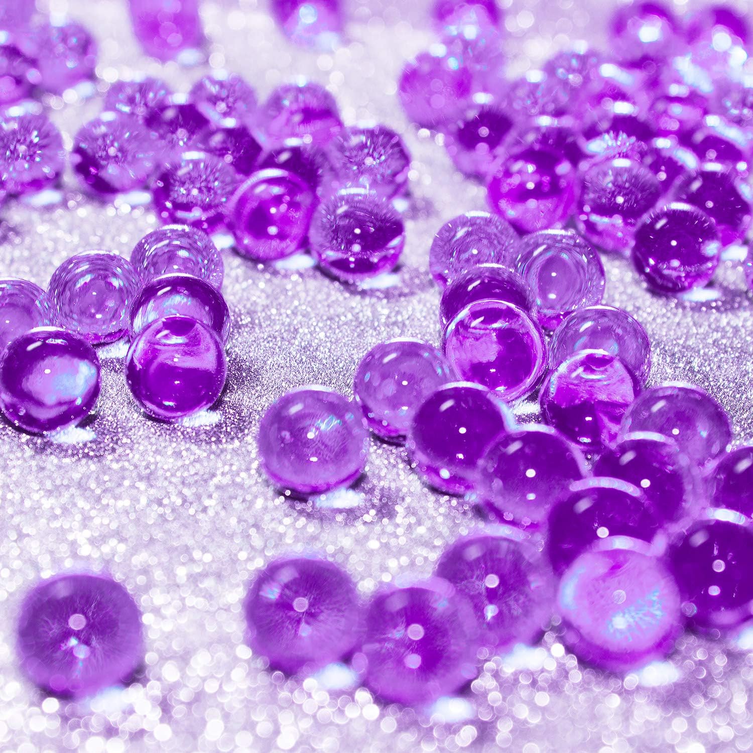 Vase Fillers - Hicarer 10000 Pieces Vase Filler Beads Gems Water Gel Beads Growing Crystal Pearls Wedding Centerpiece Decoration (Purple)