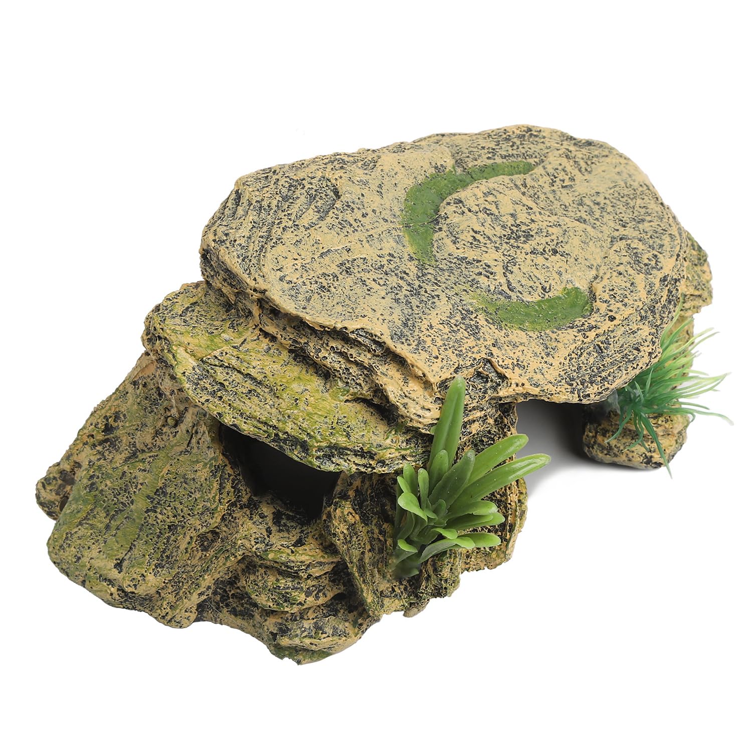 Photo 1 of IBWell Leopard Gecko Hide Small Reptile Hides Resin Mini Reptile Basking Rock Humid Hide Turtle Cave Lizard Hide Reptile & Amphibian Habitat DÉCor