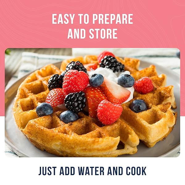 BUTTERMILK PANCAKE AND WAFFLE MIX CAN EMERGENCY FOOD SUPPLY, 33 SERVINGS, 10 YEAR SHELF LIFE – WAFFLE AND PANCAKE MIX JUST ADD WATER, INSTANT BREAKFAST FOOD