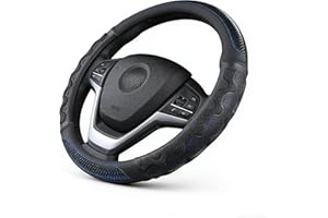 TSUGAMI Car Steering Wheel Cover, 3D Honeycomb Design O-Shaped Breathable Vehicle Steer Wheel Protector Fitting 14.5-15 Inch,