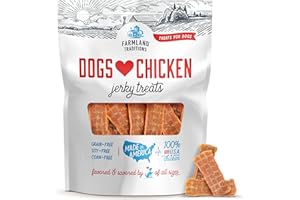 Farmland Traditions Filler Free Dogs Love Chicken Premium Jerky Treats for Dogs, 3 lb. Bag