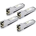 10GTEK 10/100/1000Base-T Copper SFP, Auto-Negotiation SFP to RJ45 Mini-GBIC Transceiver for Cisco GLC-T/SFP-GE-T, Pack of 4