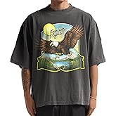 Shaka Wear Designer Tshirt - Faded Heavyweight Oversized Drop-Shoulder Boxy Tee for Men & Women