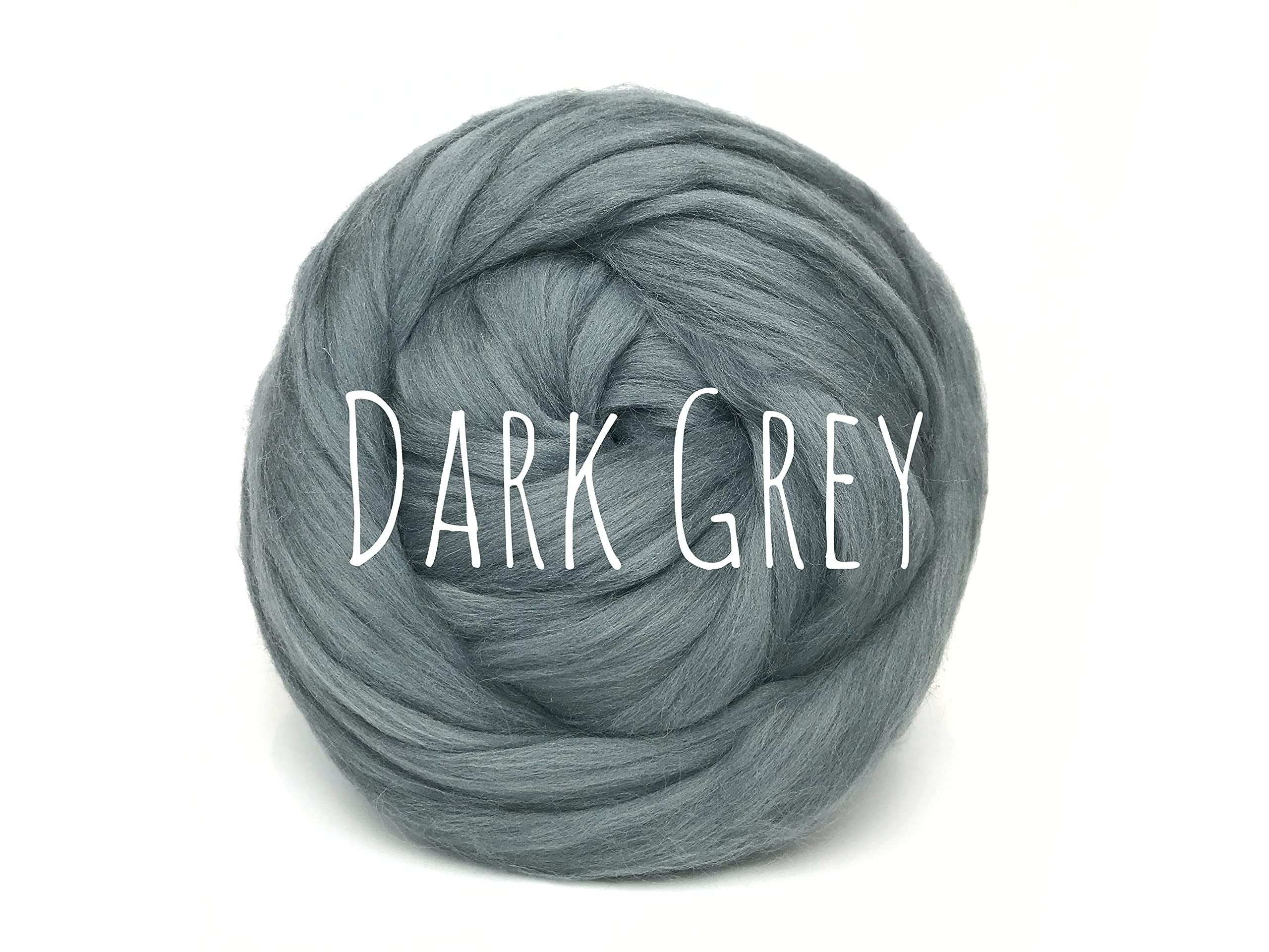 Merino Wool - Dark Grey - for arm Knitting Merino Blanket Weaving Felting Jumbo Yarn Giant Wool Soft 50g (0.11lb) — image 1
