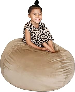 Amazon Com Stuffed Animal Storage Bean Bag Chair For Kids Cover