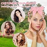 CNMTCCO Heatless Hair Curling Headband Flannel Velvet No Heat Curls Ribbon Pink view 5