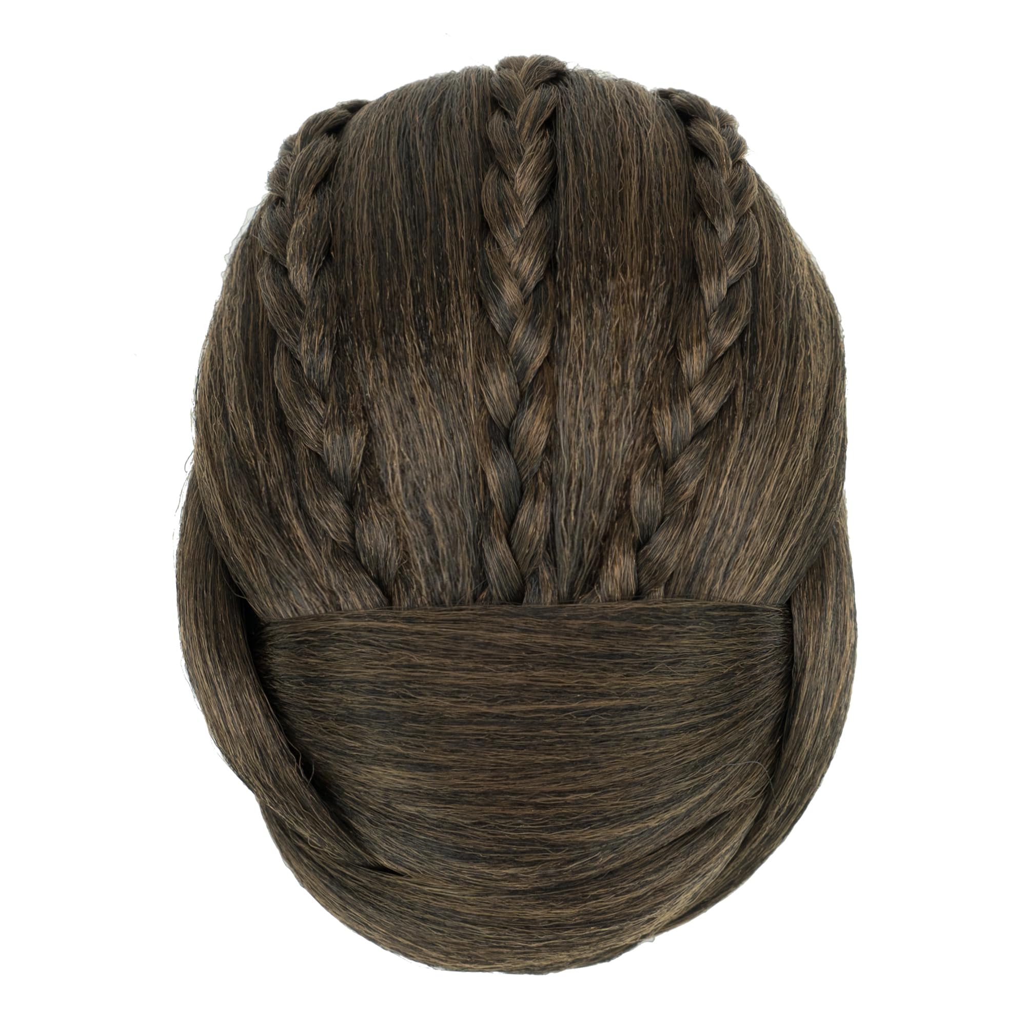 IMISSU Women's Braided Chignon, Dancer Hair Cover, Donut Hair Pieces Scrunchies, Wig Clips for Updo (Brown)