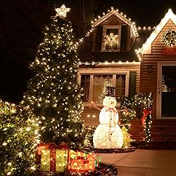 Warm White Christmas Lights, 2 Pack Total 40FT 200