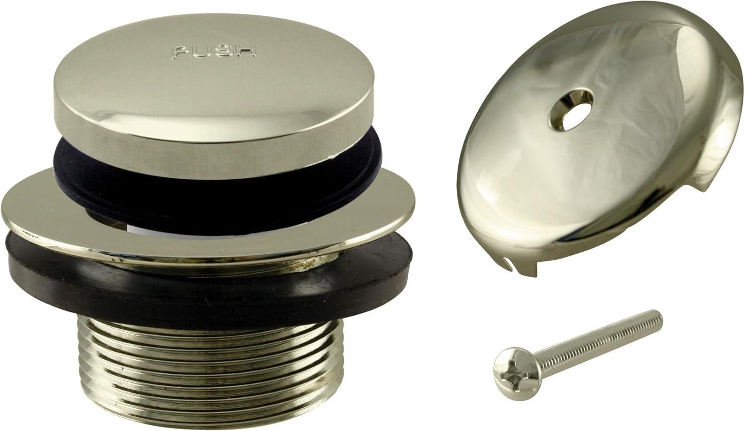 Westbrass Tip Toe Tub Trim Set with One-Hole Overflow Faceplate, Matte Black, D93-62 - - 