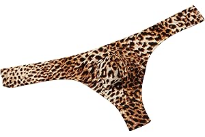 MuscleMate Hot Men's Leopard Print Thong G-String Underwear, Men's Leopard Print Thong Undie.
