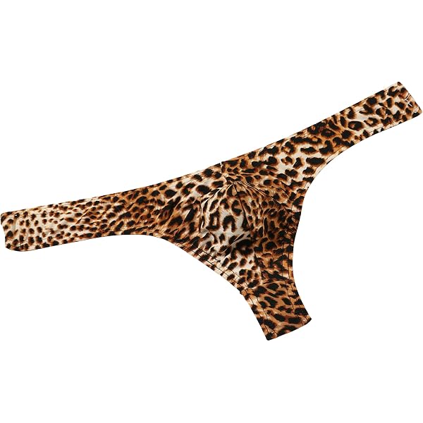 Gushijieju Funny Elephant Trunk Underwear For Men - Leopard Print, One Size Fits All, Gift Box Included