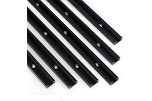 T Tracks 48 Inches 6 Pack for Woodworking by CLEAR STYLE, Double-Cut Jig Profile Universal T-Tracks with Predrilled Mounting 