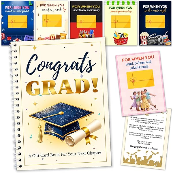 A Customizable Experience Gift for High School or College Graduates with Themed Pages to Add Your Own Gift Cards: DIY Graduation Book (The Experience Gift Card Holder Book Collection): Elizabeth, Christine