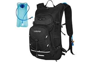LARIPOP Hydration Backpack, 18L Hiking Backpack with 2L Water Bladder, Lightweight Water Pack for Cycling, Hiking, Biking