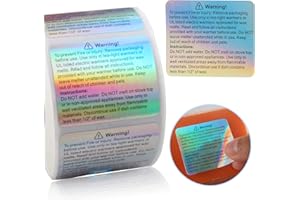 MILIVIXAY 600 Pieces Wax Melt Warning Labels Candle Warning Stickers for Clamshell, 1.8 x 1.5 inches