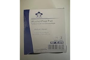 Pro-Medix Alcohol Prep Pad by STEVENS | Sterile Wipes | Medium Size | 2-Ply Cotton 70% Isopropyl Individually Wrapped (400 Pa