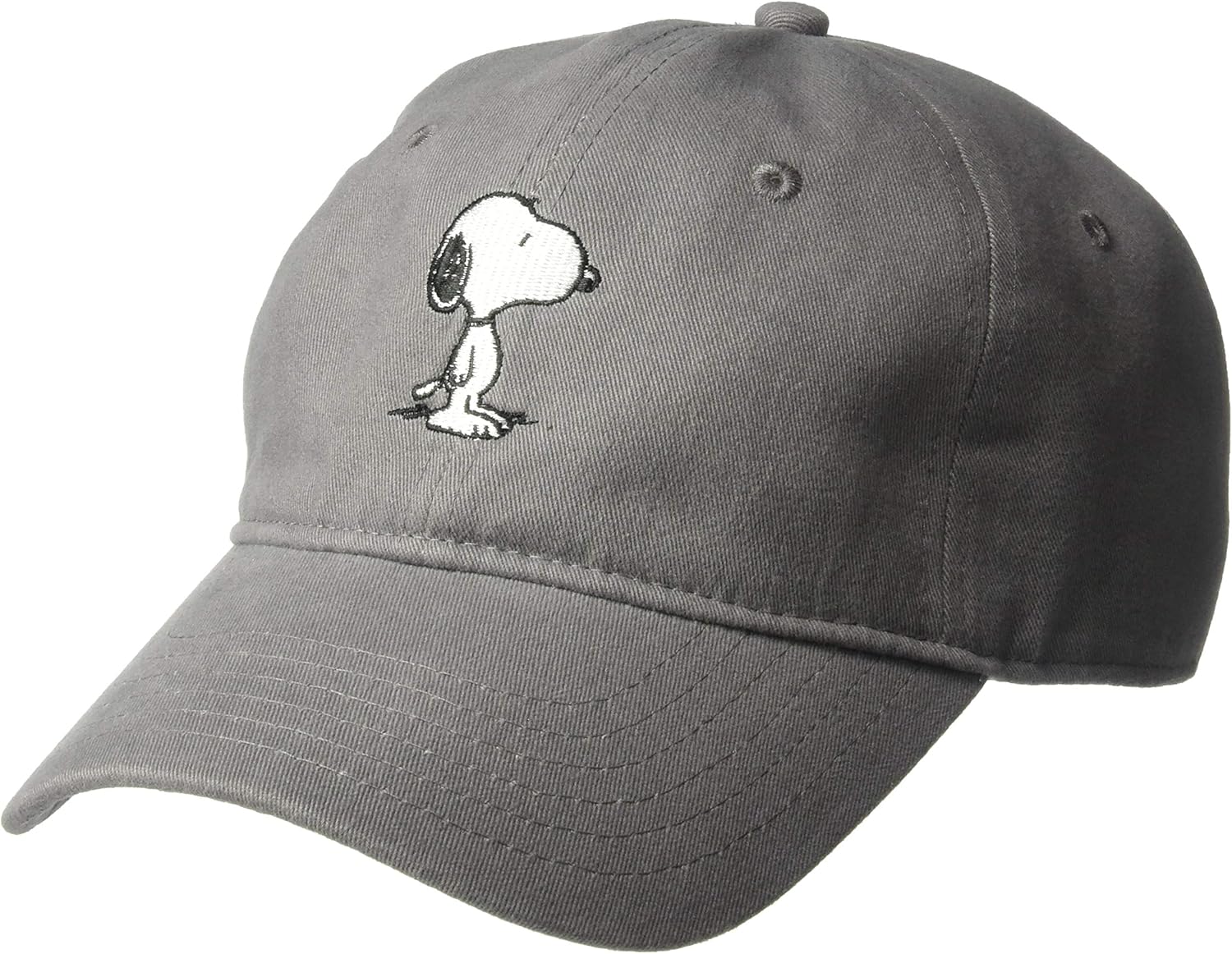 Peanuts Men's Charlie Brown Baseball Caps, Snoopy Gray, One Size