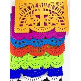 20 Frontales Pack Altar de Ofrendas Supplies Kit Dia de Muertos Day of the Dead Decoration Colorful Medium Size Tissue Paper Mexican Papel Picado Sheets.