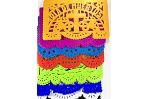 FIESTA BRANDS 20 Frontales Pack Altar de Ofrendas Supplies Kit Dia de Muertos Day of The Dead Decoration Colorful Medium Size Tissue Paper Mexican Papel Picado Sheets.