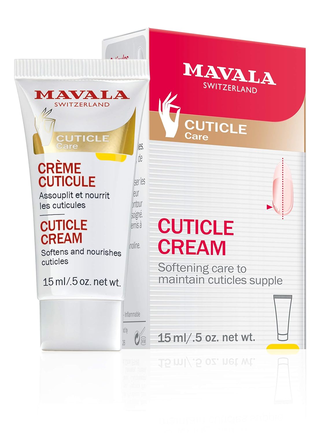 Mavala Cuticle Cream, Serum Conditioner for Nail Growth, Softening Cream to Maintain Healthy Cuticles, Support Cuticle Repair, Nail Care, 0.5 Ounce Bottle: Beauty