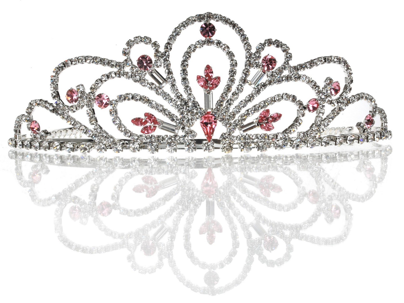 Rhinestone Bridal Wedding Prom Tiara with Crystal Loops 5111 Buy