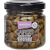 Mantova Capers in a Mild Vinegar Brine, 3.5 oz. (Pack of 3), Product of Italy, All-Natural, Caper Bush Buds, Capparis Spinosa