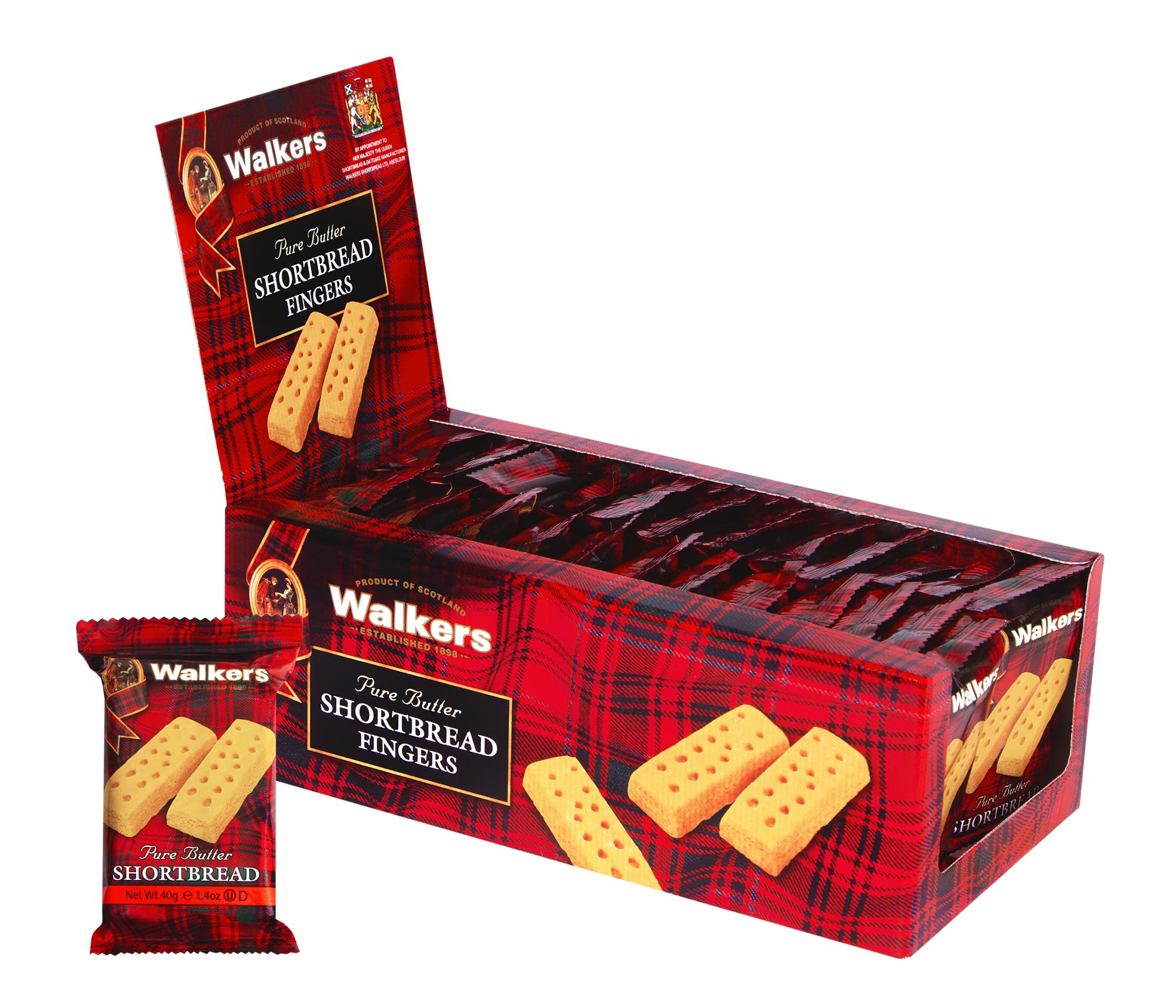 Walker’s Pure Butter Shortbread Fingers 2Count Snack Packs (Pack of