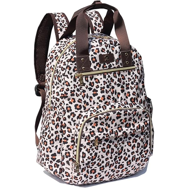 Personalized Leopard Diaper Backpack - Custom Name Nursing Bag For Moms & Dads