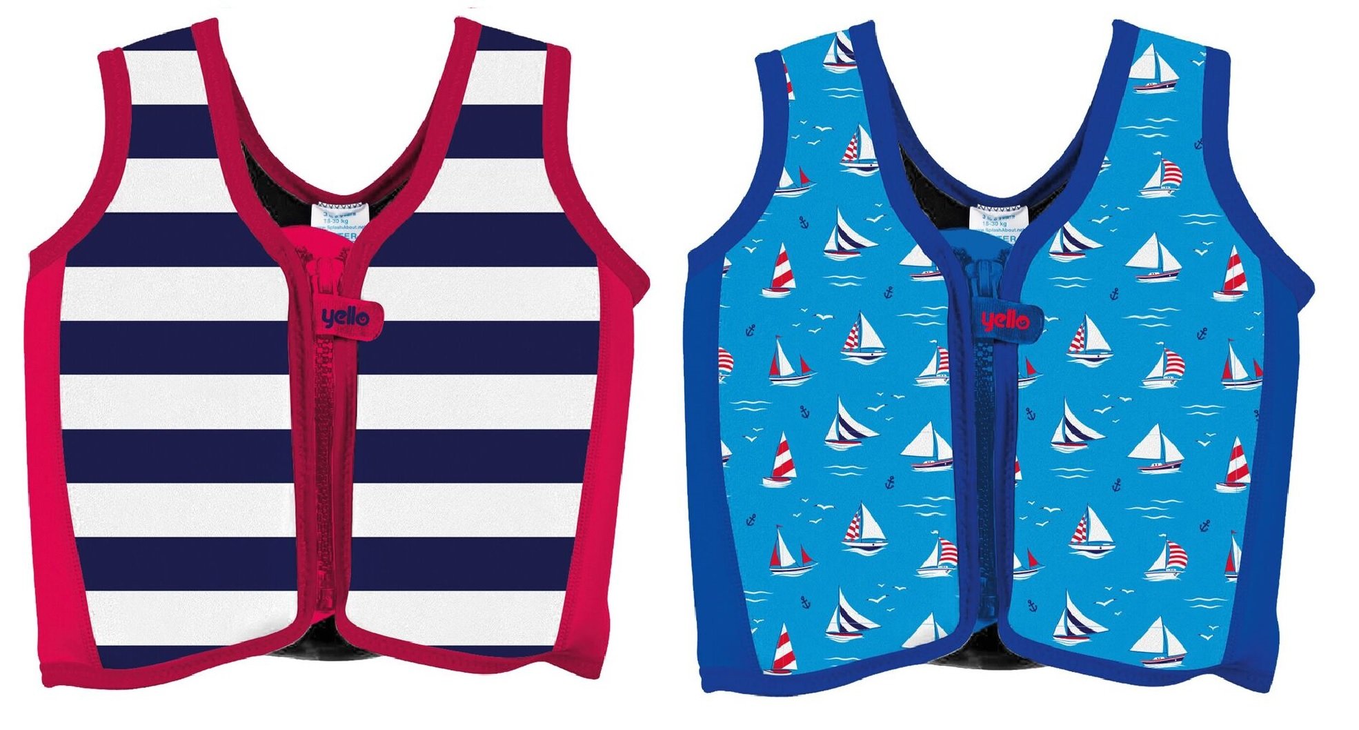 Yello Kids Buoyancy Stripes Float Jacket - Blue, 3-4 Years