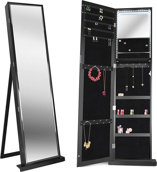 Amazon.com: Armarios para joyas con 79 LEDs, gabinetes de