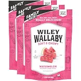 Wiley Wallaby Watermelon Licorice Candy, Soft &amp; Chewy, 24oz, 3Pk | Australian-Style Candy Twists with Refreshing Juicy Fruit Flavor, Plant-Based and Perfect for Everyday Snacking