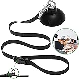 DCSUIT Dog Shower Bathing Tether Straps with Suction Cup - Dog Grooming Restraints Shower Soft Nylon Leash with Adjustable Co