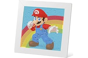 pvoodire Cartoon Diamond Painting Kits for Kids with Frame,Cartoon Diamond Art for Kids Ages 4-8-12,Easy Kids Gem Art Kit with Beautiful Package for Gift Home Wall Decor(6x6inch)