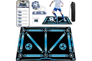 ZVD Soccer Training Equipment with Video,Soccer Training Mat Improve Strength,Agility and Coordination,Anti-Slip Silent Absorption Soccer Footwork Training Mat（Not including the APP）