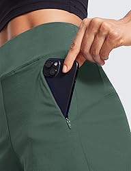 CRZ YOGA Women's Lightweight Mid Rise Hiking Shorts