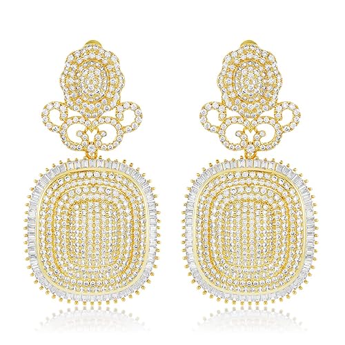 Gold Copper Deluxe Glam Earrings for Women