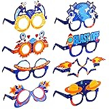 Woanger 32 Pcs Outer Space Paper Eyeglasses Space