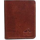 Tri Andela Men's Genuine Tan Leather Bifold Wallet, RFID Blocking, Slim Bifold, Secure Anti-Theft Design, Premium Leather Wallet for Men, Card Case & Money Organizer.