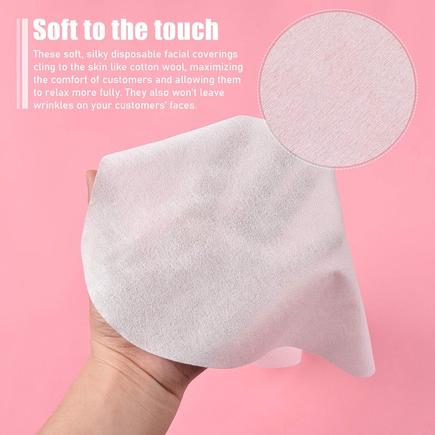 Kalolary 200Pcs Disposable Face Cradle Covers, Ultra Soft Non-Sticking Flat Face rest Cover white Headrest Covers for Massage Tables, Chairs and Spa bed : Beauty