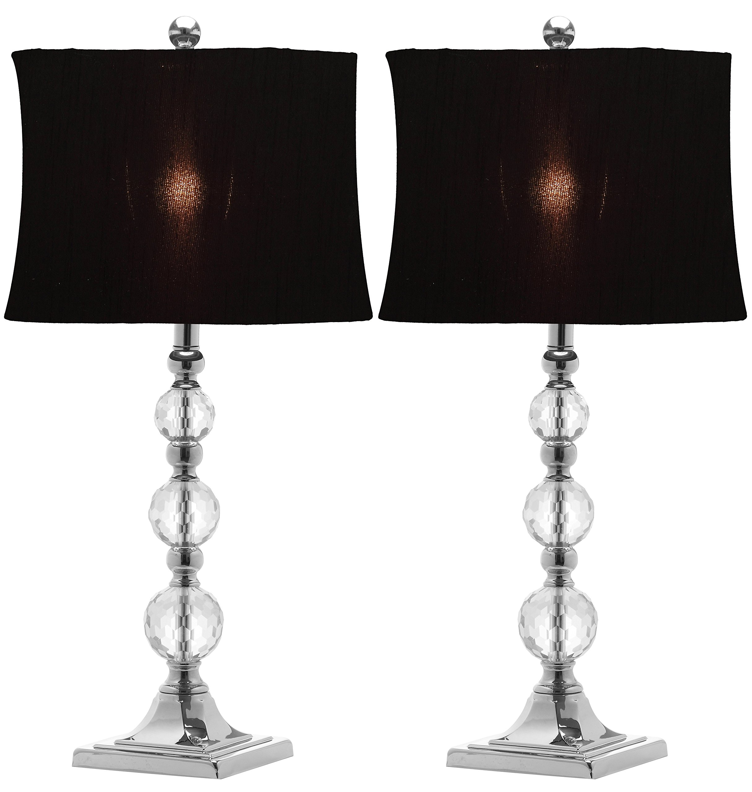 SAFAVIEH Modern Glass Table Lamps - Set of 2, in Clear