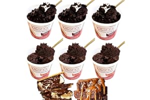 Lacsnac Lactation Brownie Cup Variety Pack - Chocolate S'mores & Sea Salt Caramel (1.83oz, Pack of 6) for Nursing Moms - Made With Flax Seeds, Brewer’s Yeast, Spinach and Broccoli - Promotes Lactation Support & Healthy Breast Milk Supply - GMO-free, Gluten-free