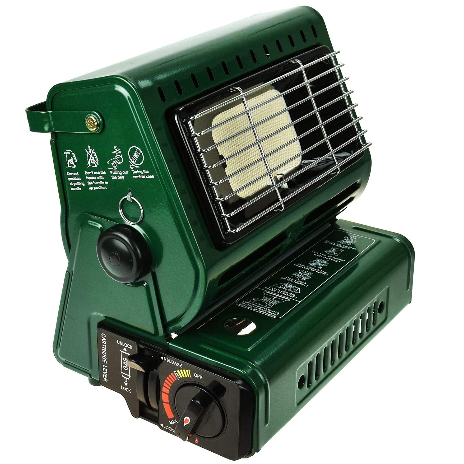 ASAB Portable Camping Gas Heater Heating Element with Safety Grill Automatic Ignition System