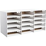 AdirOffice File Organizer Classroom - Office - Home - Corrugated Cardboard (15 Slots, White)