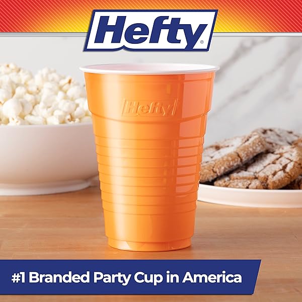 HEFTY EVERYDAY 16 OZ DISPOSABLE PARTY CUPS – 16 FL OZ – 100 / PACK – ASSORTED BRIGHT – COLD DRINK, PARTY
