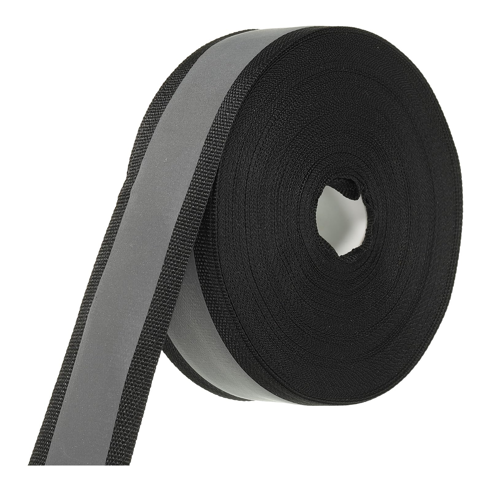 PATIKIL Reflective Tape Strip, 30mm x 24yards High Visibility Reflective Tape Sew-on DIY Warning Safety Fabric Webbing for Clothing Raincoats, Black