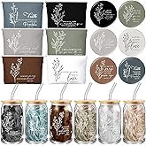 Fumete 6 Set Christian Gifts for Women Bulk Mothers Day Father Day Religious Makeup Bag Bible Verse Glass Cup Mini Christian Compact Mirror Regalos Cristianos for Church Gifts (Neutral Colors)