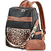 AGLOD Vegan Leather Laptop Backpack for Women 15.6 Inch Work Backpack Purse for Travel College