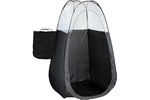 Naked Sun Black Spray Tan Tent - Pop Up Portable Professional Self Tanning Booth with Carry Bag Waterproof Floor and Extraction Fan Opening - Sunless Spray Tan Backdrop