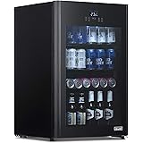 NewAir Beer Froster Refrigerator and Cooler with Glass Door, 125 Can Capacity Freestanding Beer Fridge in Black - Cool to 23 
