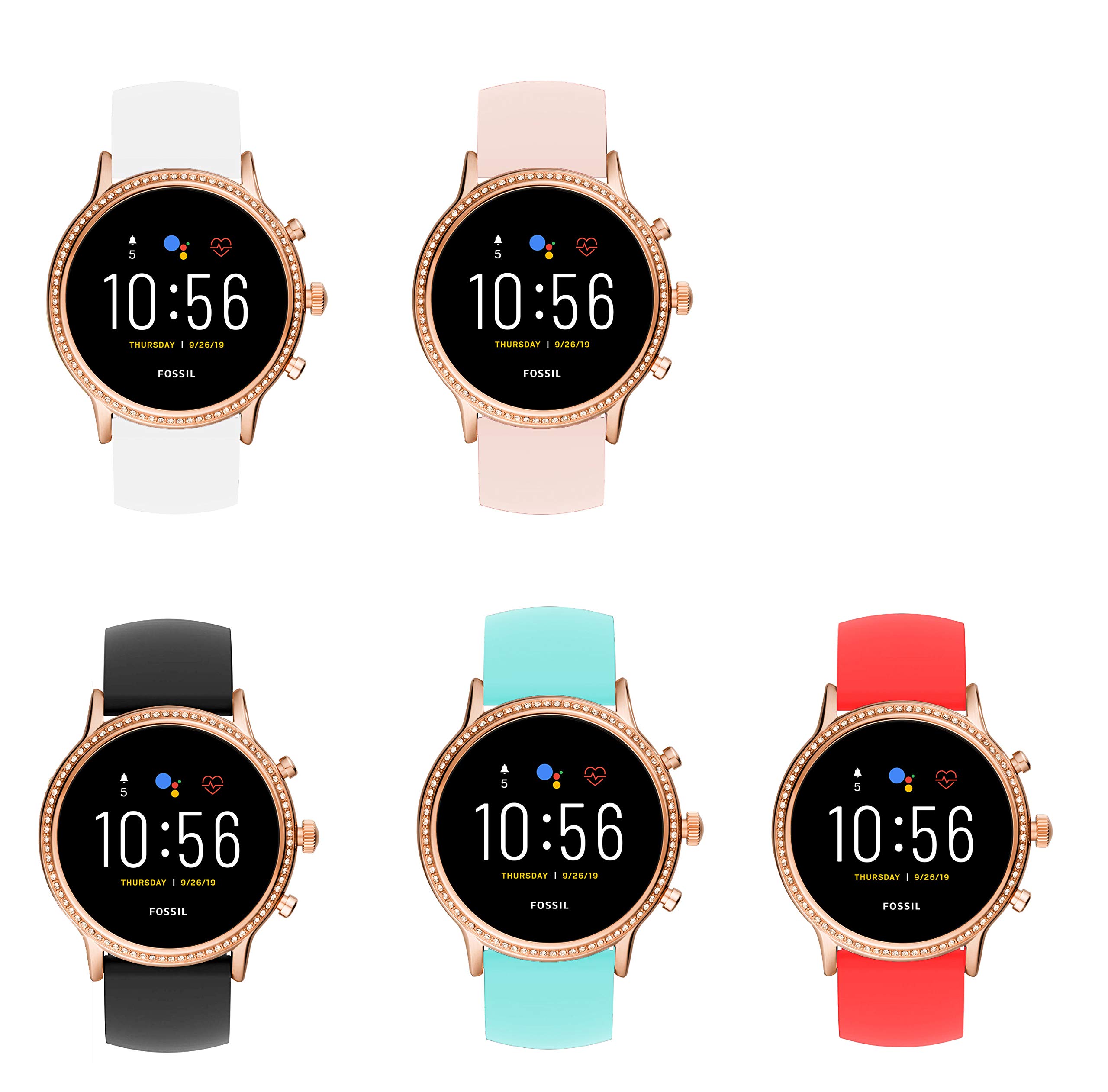 Compatible for Fossil Julianna Hr Bands, LvBu Sport Silicone Replacement Strap for Fossil GEN 5 SMARTWATCH - Julianna HR (5 Pack)
